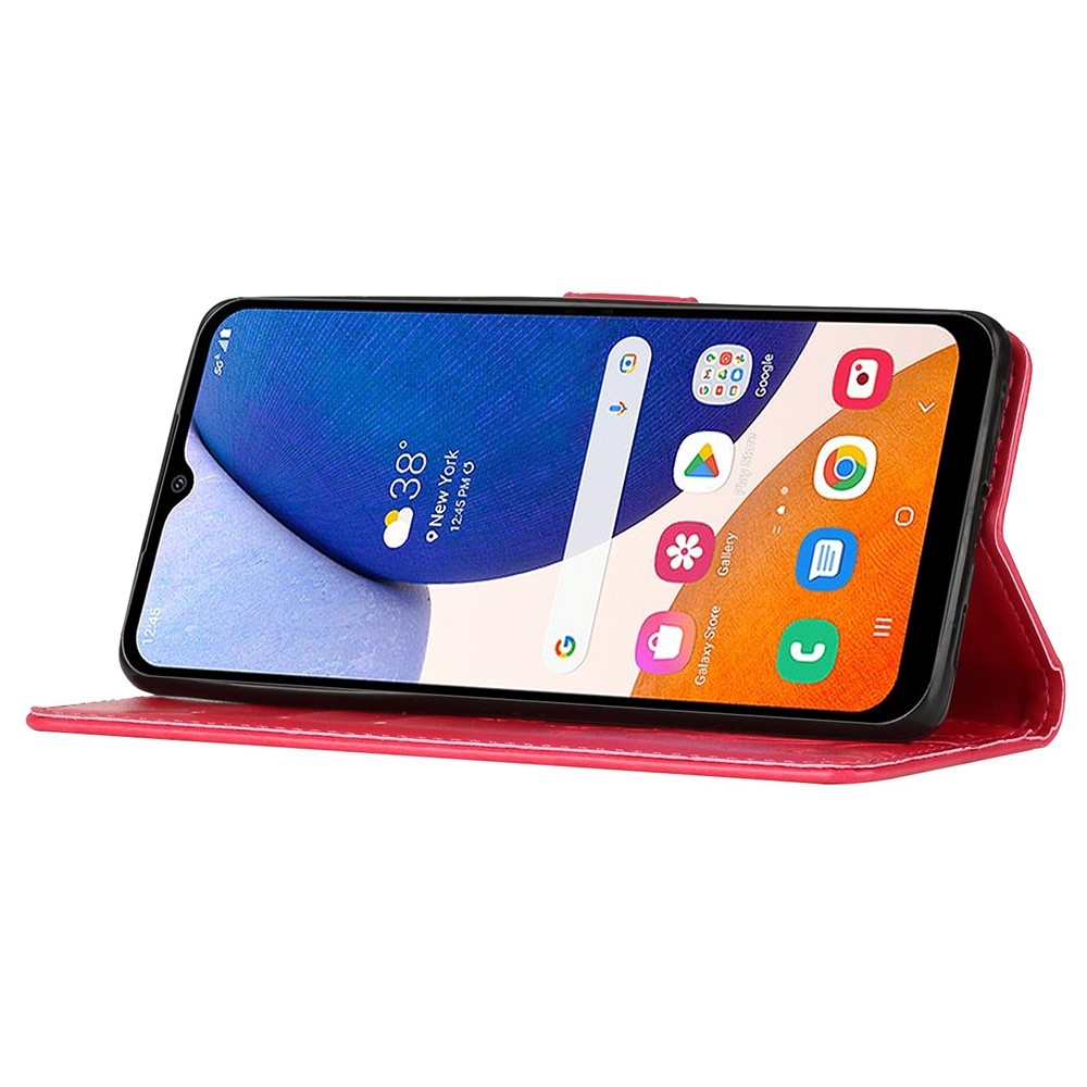Virágok könyv tok Samsung Galaxy S23 FE készülékhez - piros