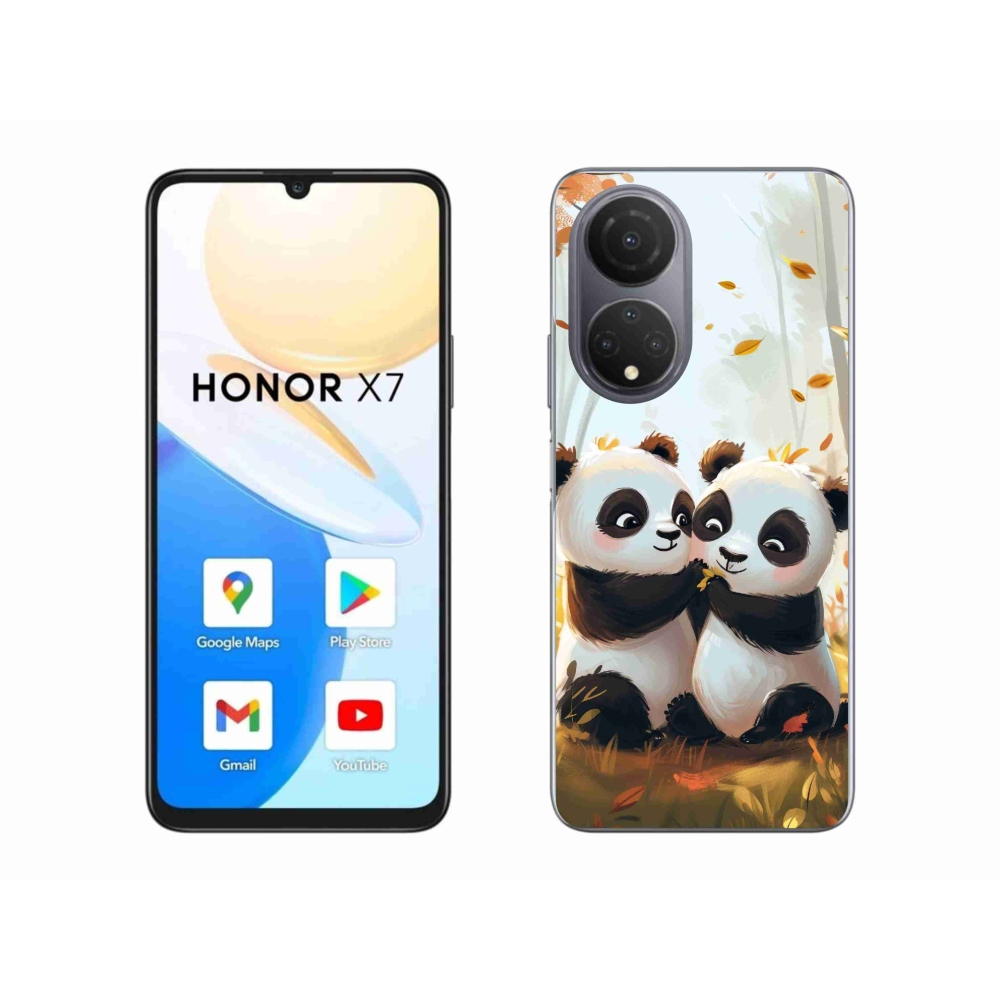 Zselés borítás mmCase a Honor X7 készülékhez - pandák
