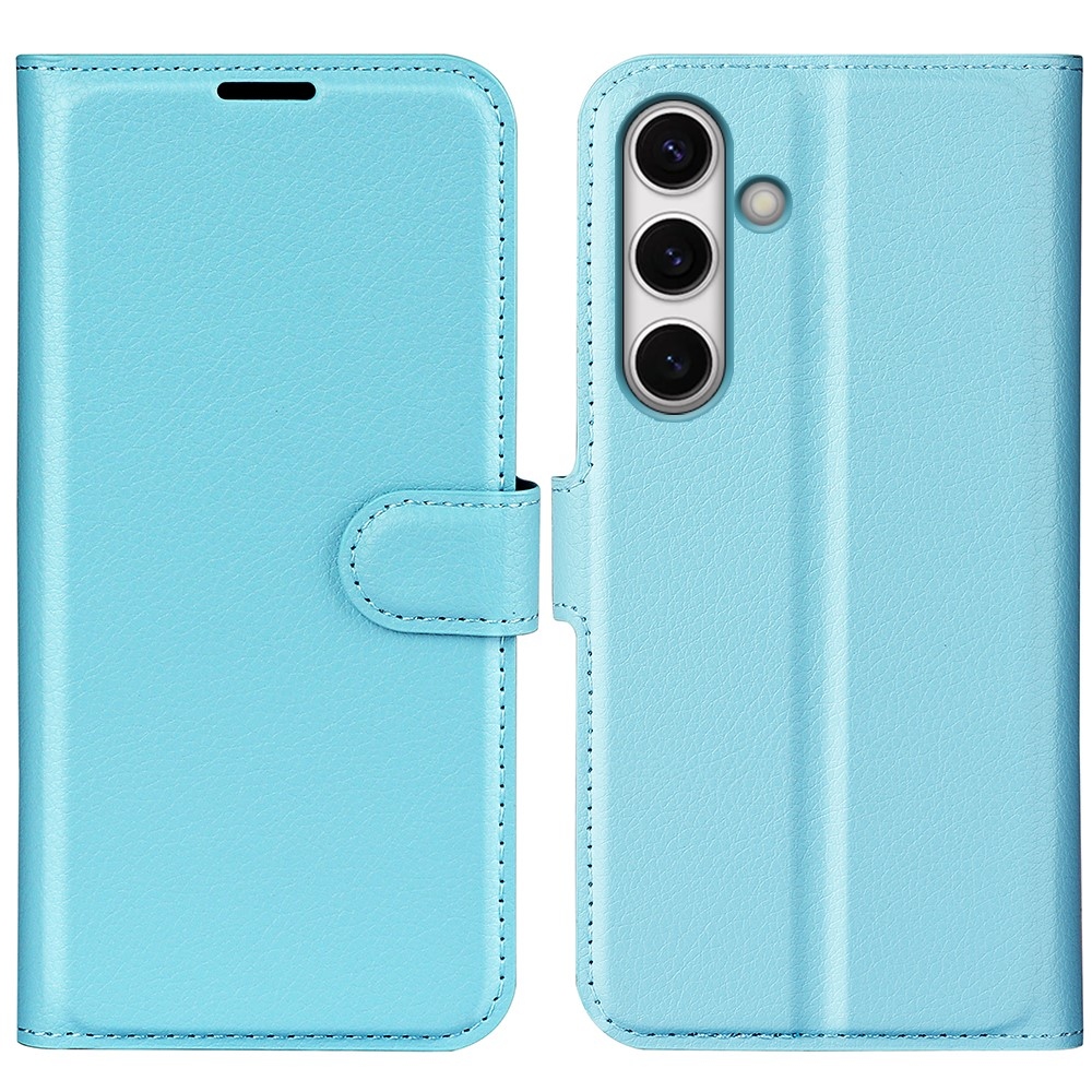 Litchi könyv tok Samsung Galaxy S24 FE készülékhez - kék