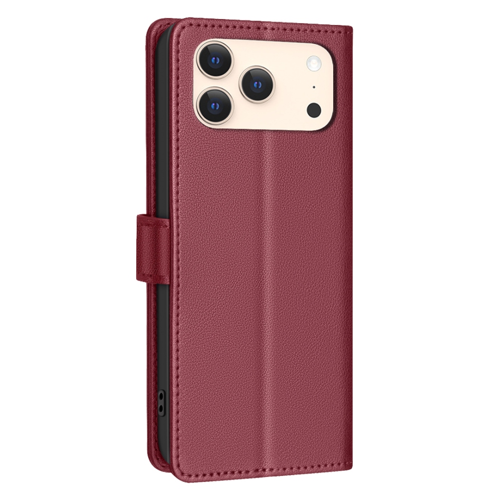 BINFEN könyvtáska iPhone 17 Pro készülékhez - piros