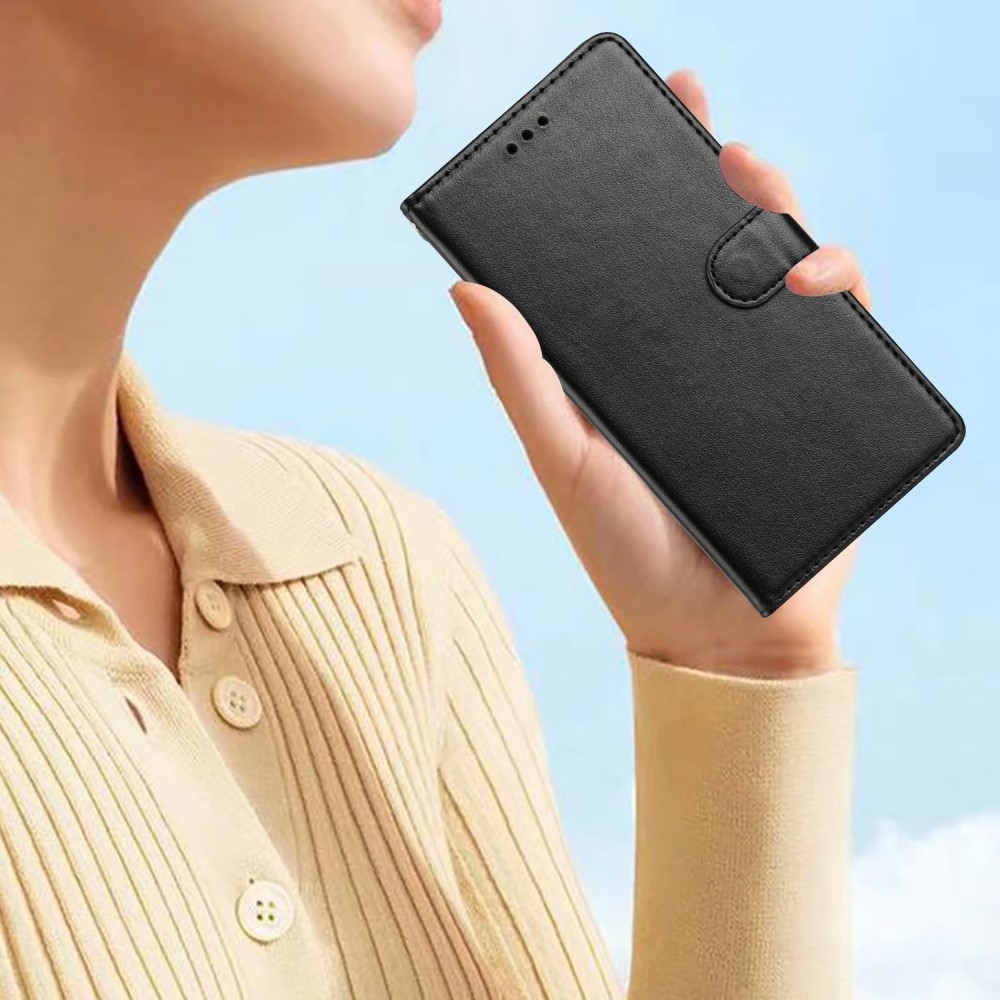 Vérrögök könyv tok Samsung Galaxy S25 Edge készülékhez - fekete