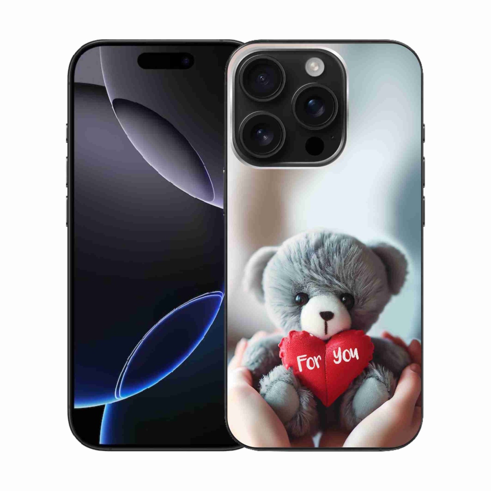 Gél borítás mmCase iPhone 16 Pro készülékhez - mackó a szerelmeseknek