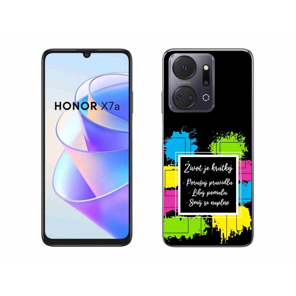 Gél borító mmCase a Honor X7a készülékhez - Idézet 5 fekete háttér