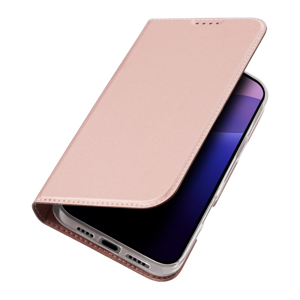 DUX könyvtáska iPhone 16 Pro Max készülékhez - rózsaarany