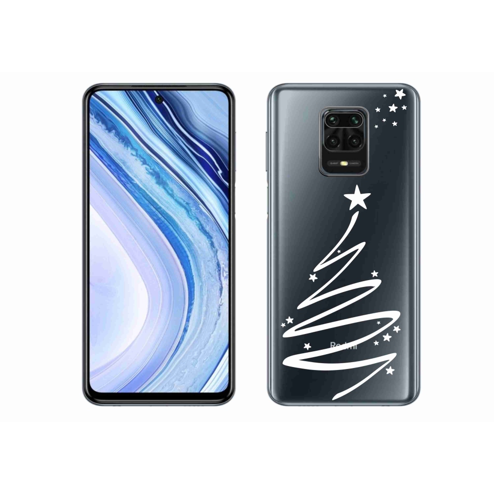 Gél borítás mmCase a Xiaomi Redmi Note 9 Pro készülékhez - fehér fa átlátszó háttéren