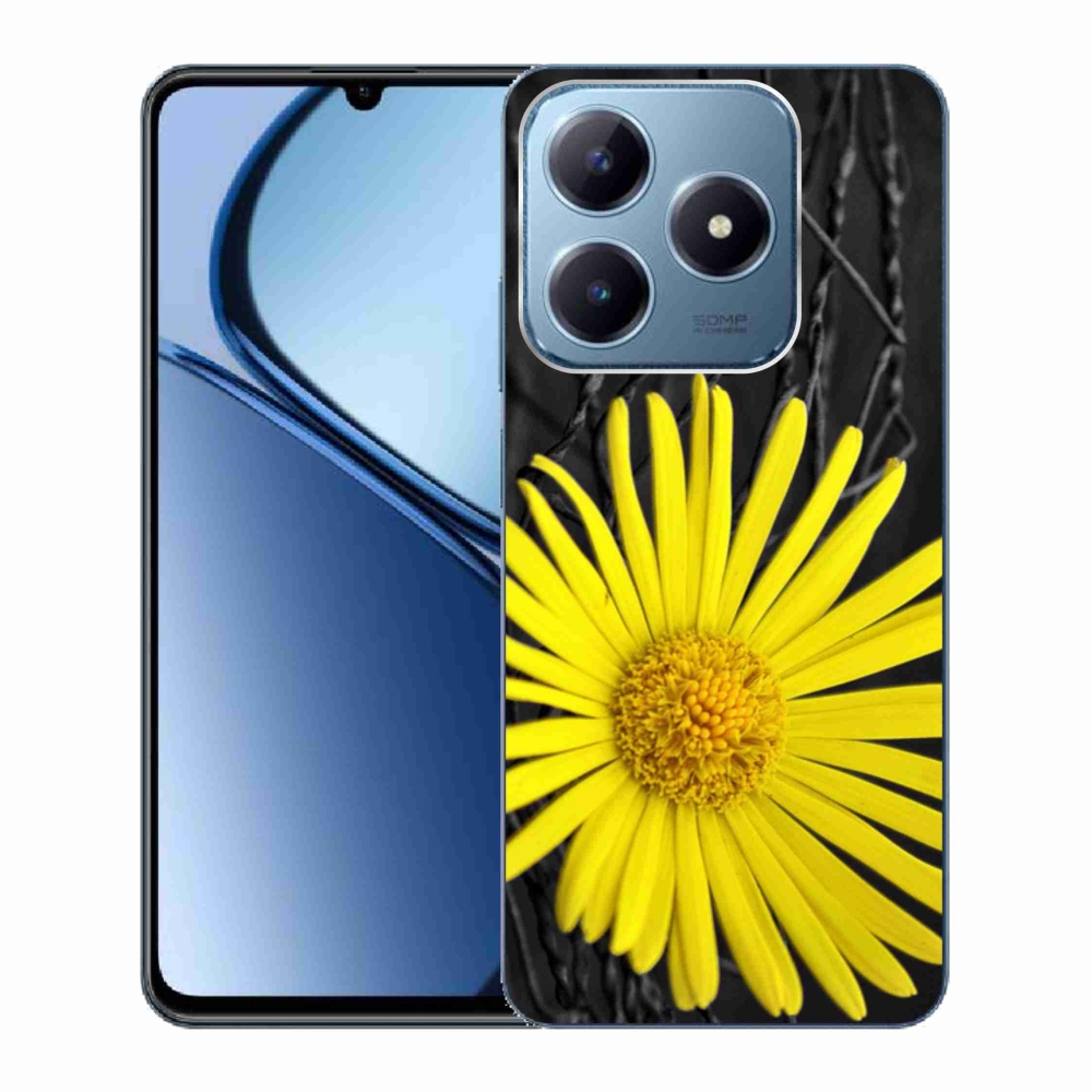 Zselés borító mmCase a Realme C63 készülékhez - sárga virág