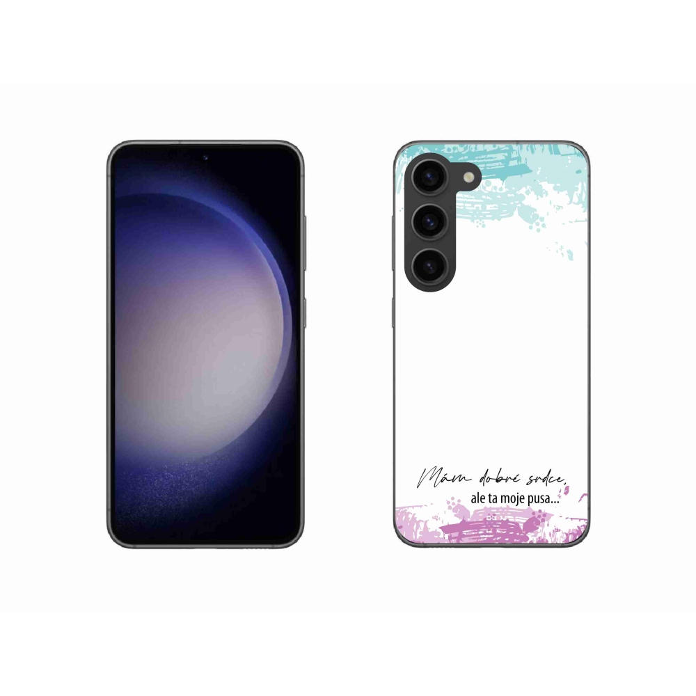 Gél borító mmCase Samsung Galaxy S23 5G - vicces szöveg 3 fehér háttérrel