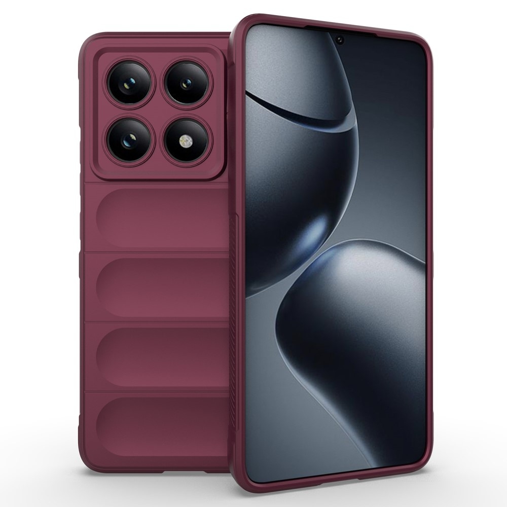 Rugg tartós zselés tok Xiaomi Redmi Note 14 Pro 5G/Poco X7 5G - bordó színben