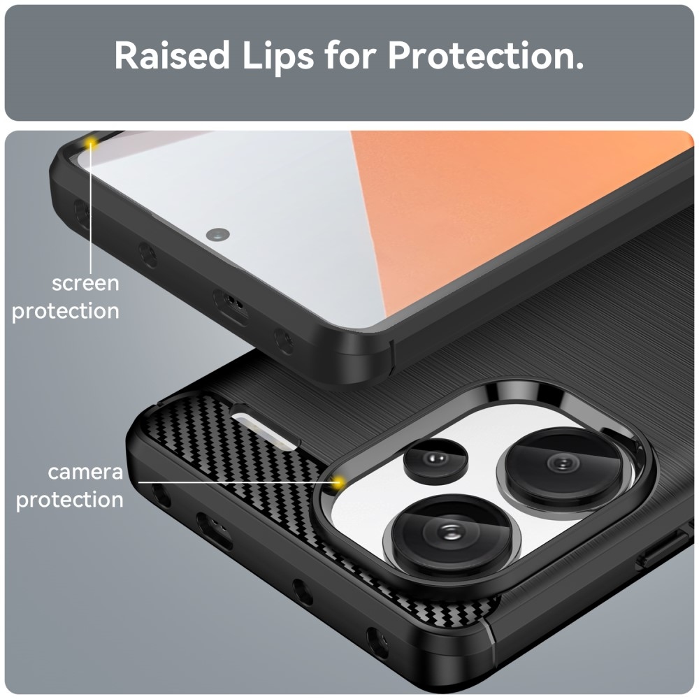 Szénálló zselés tok Xiaomi Redmi Note 13 Pro+ 5G - fekete