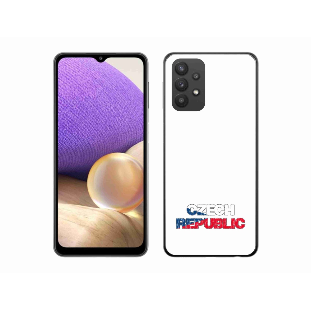 Gél borító mmCase Samsung Galaxy A32 5G - Csehország fehér háttérrel