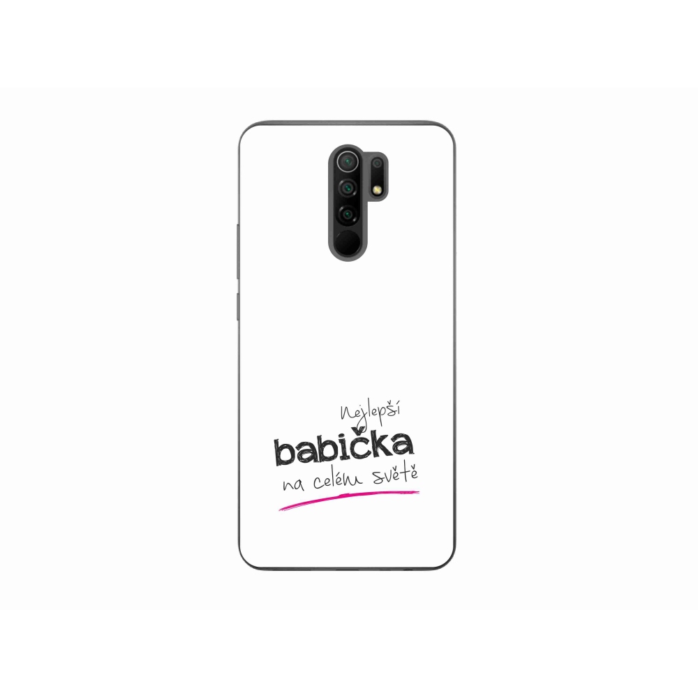 Gél borító mmCase a Xiaomi Redmi 9 - legjobb nagymama 4 fehér háttérrel