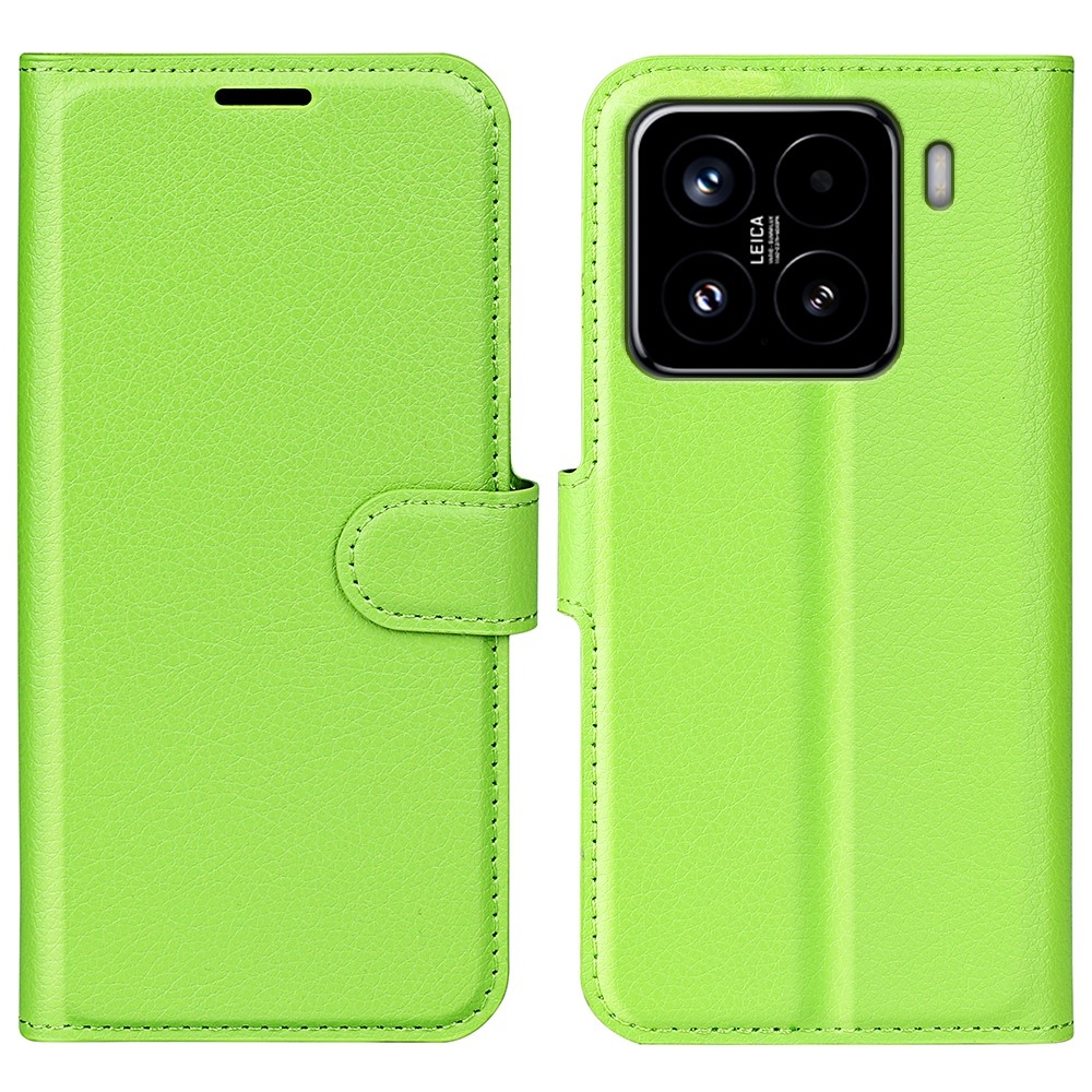 Litchi könyv tok a Xiaomi 15-öshöz - zöld