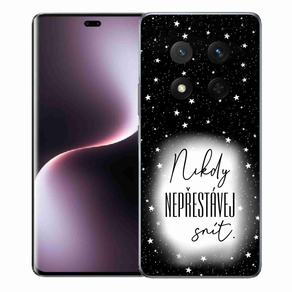 Gél borítás mmCase a Honor Magic 7 Lite 5G készülékhez - Idézet 1 fehér és fekete háttérrel