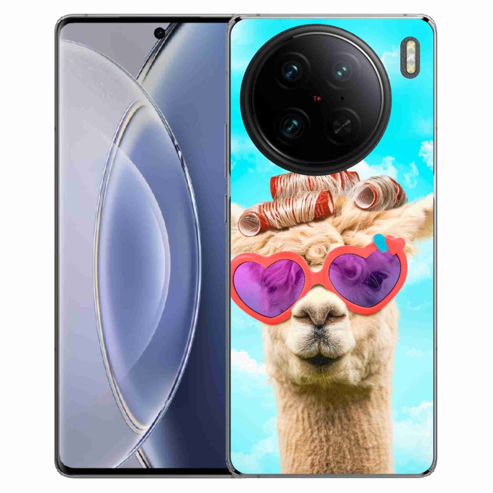 Zselés borítás mmCase a Vivo X90 Pro-hoz - szemüveges láma