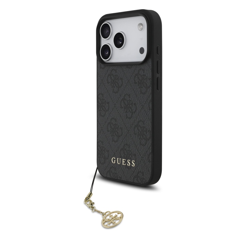 Guess 4G Charm hátlap iPhone 17 Pro készülékhez Tone on Tone szürke
