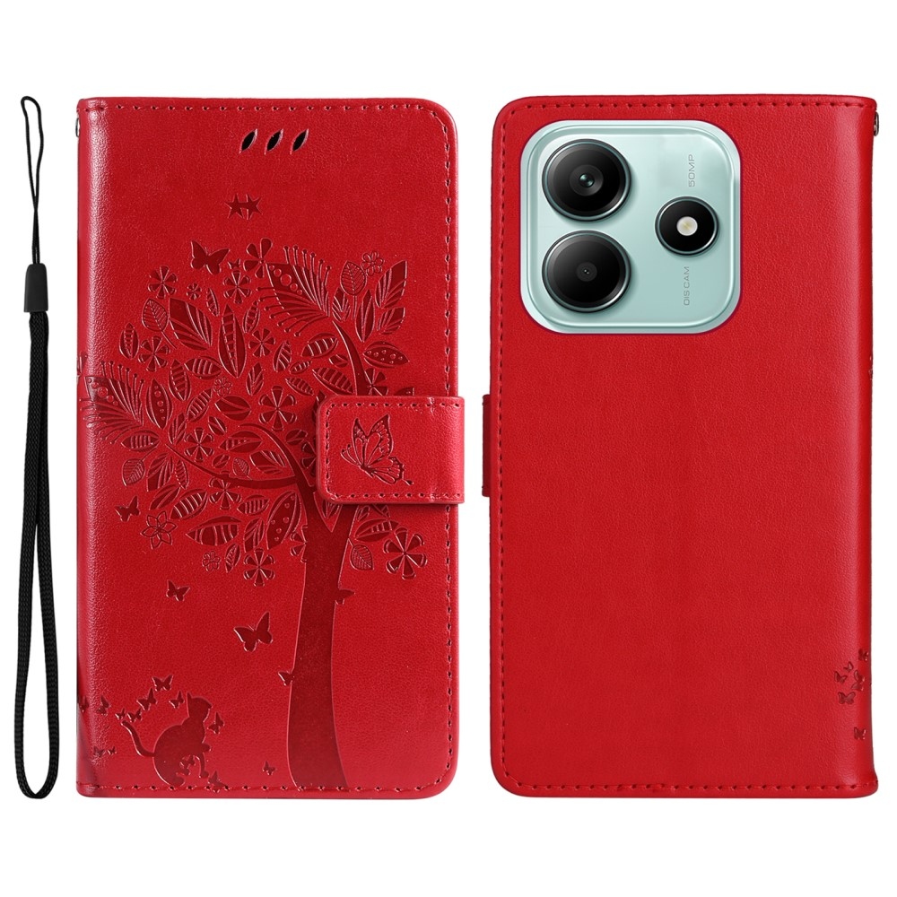 Fák könyve tok Xiaomi Redmi Note 14 5G - piros