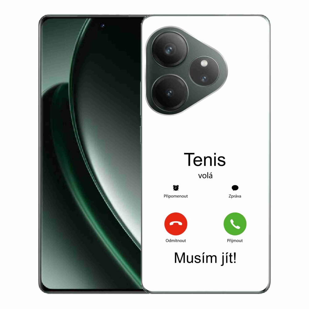 Gél borítás mmCase a Realme GT 6 5G/GT 6T 5G - teniszhívások fehér háttérrel