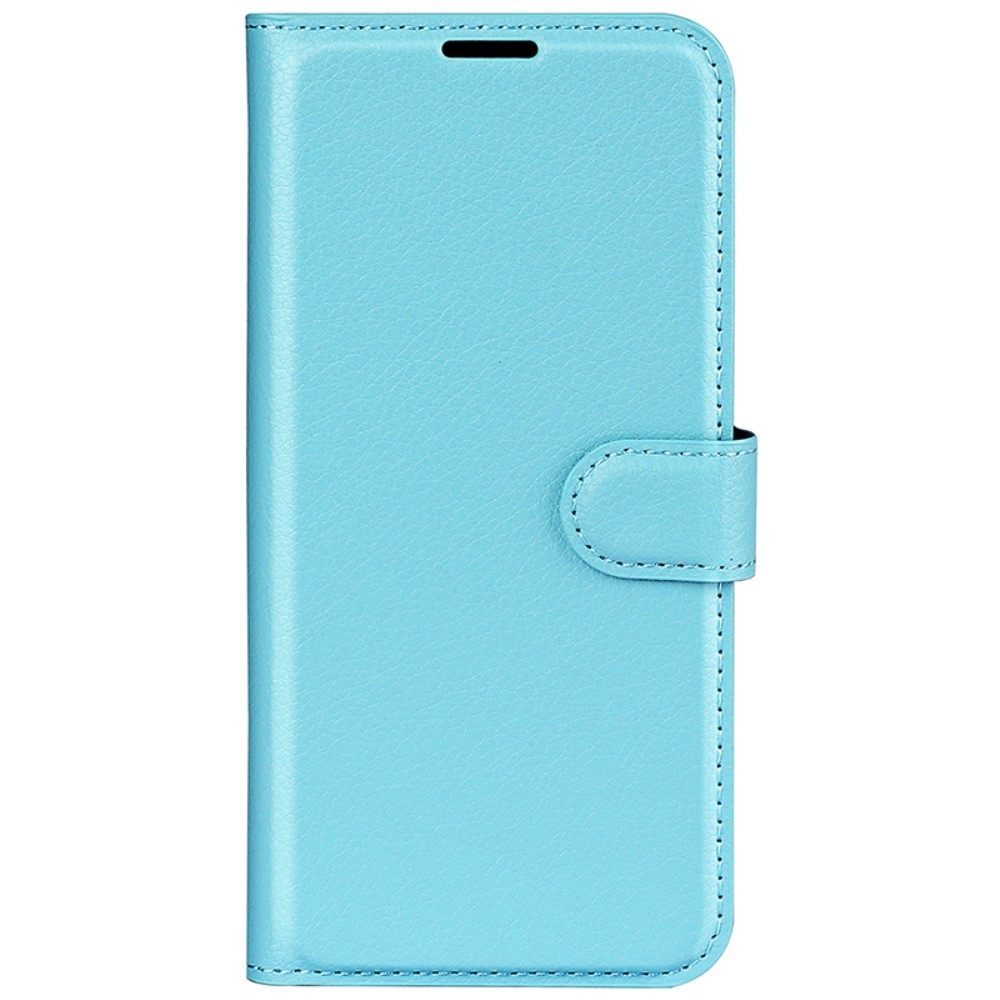 Litchi könyv tok iPhone 16 Pro Max készülékhez - kék