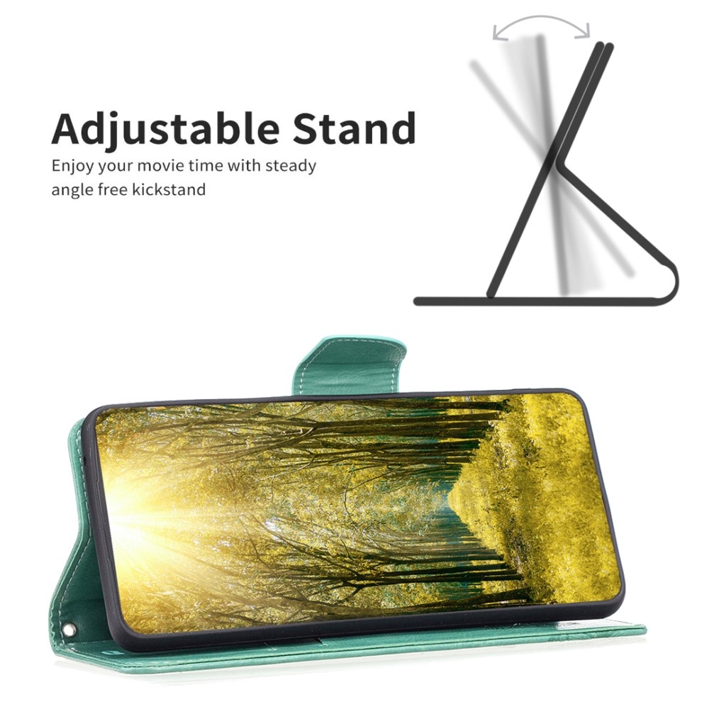 Pillangó könyv tok Samsung Galaxy A15 4G/5G készülékhez - kék színű