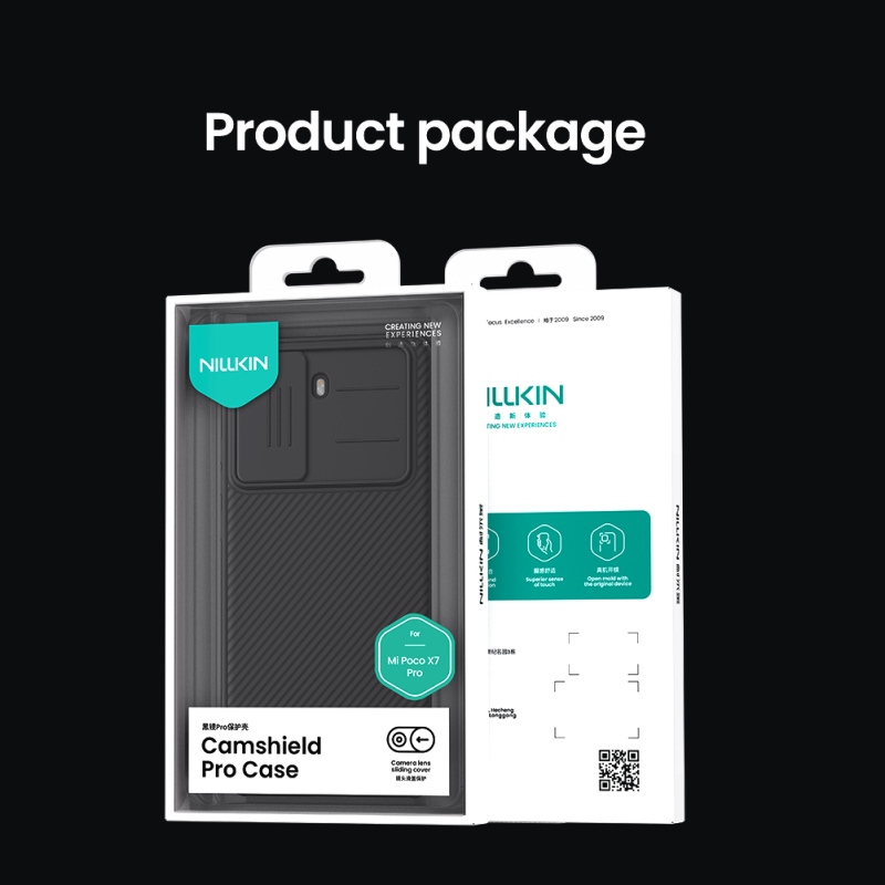 Nillkin CamShield PRO hátlap a Poco X7 Pro 5G számára Fekete