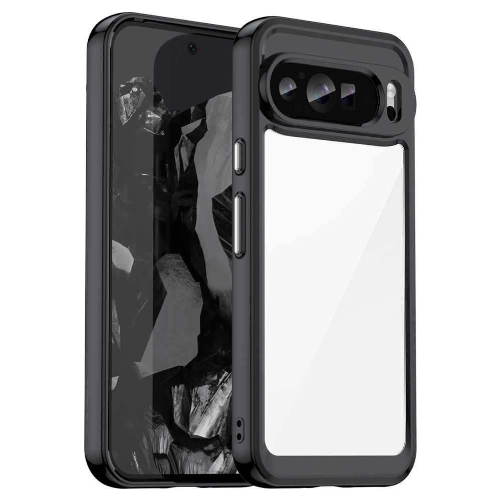 Gél tok fix hátlappal a Google Pixel 9 Pro XL számára - fekete