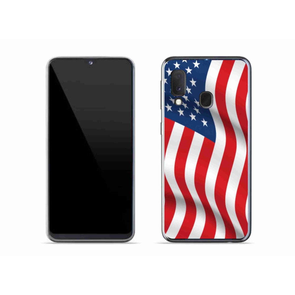 Gél borítás mmCase Samsung Galaxy A20e - amerikai zászlóhoz