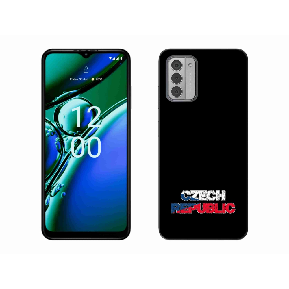 Zselés borítás mmCase a Nokia G42 készülékhez - Csehország fekete háttérrel