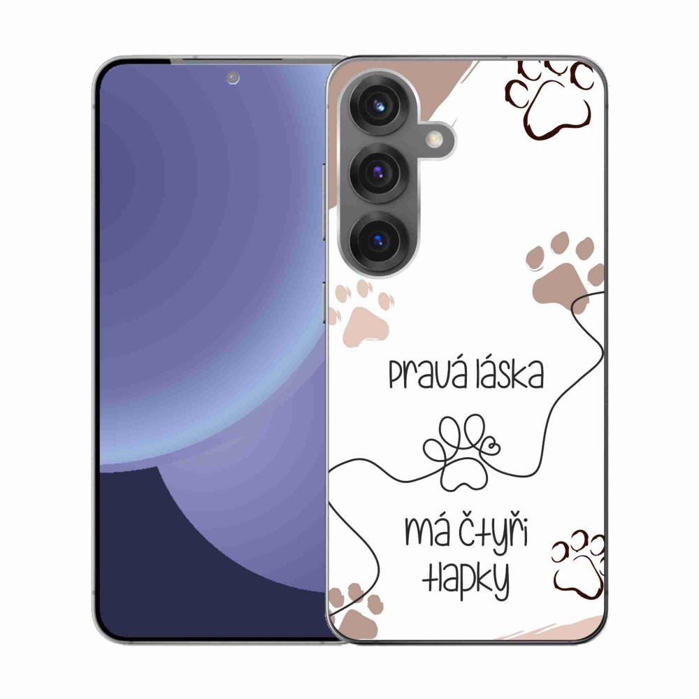 Gél borítás mmCase Samsung Galaxy S25 készülékhez - kutyamotívum 1 fehér háttér