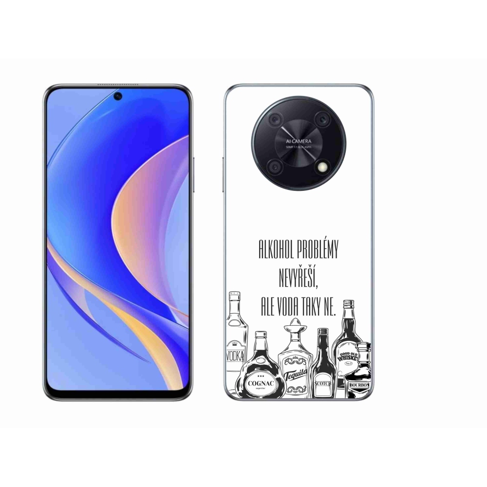 Gél borító mmCase a Huawei Nova Y90-hez - vicces szöveg fehér háttérrel