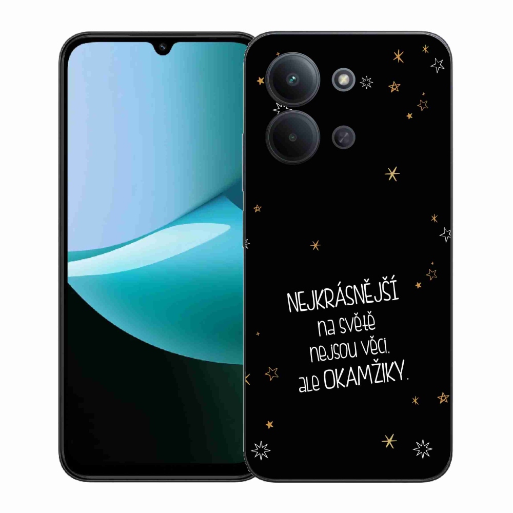 Gél borítás mmCase a Xiaomi Redmi 15C 4G (171mm)/Poco C85 4G (171mm) - idézet 4 fekete háttérrel