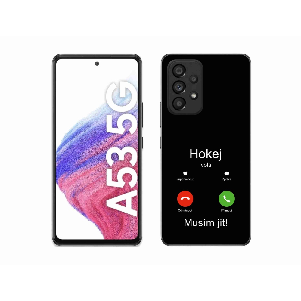 Gél borítás mmCase Samsung Galaxy A53 5G - hoki hívások fekete háttérrel