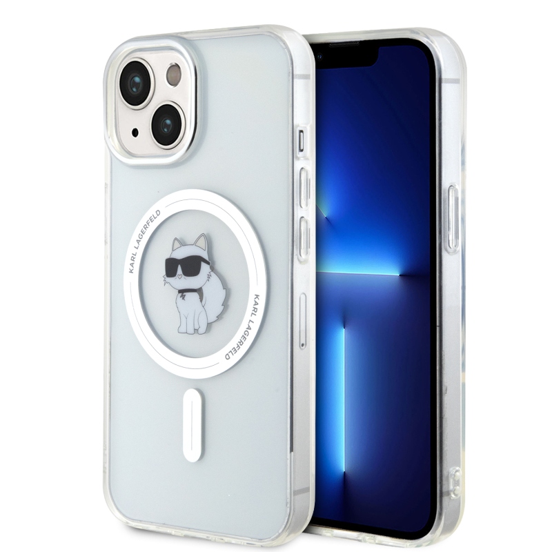Karl Lagerfeld IML Choupette MagSafe MagSafe hátlap iPhone 15 készülékhez - átlátszó
