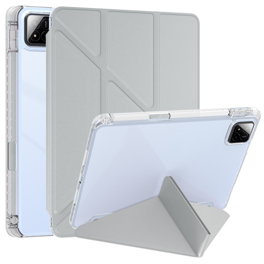 Origami intelligens pozicionáló tok Xiaomi Pad 7/7 Pro táblagéphez - szürke