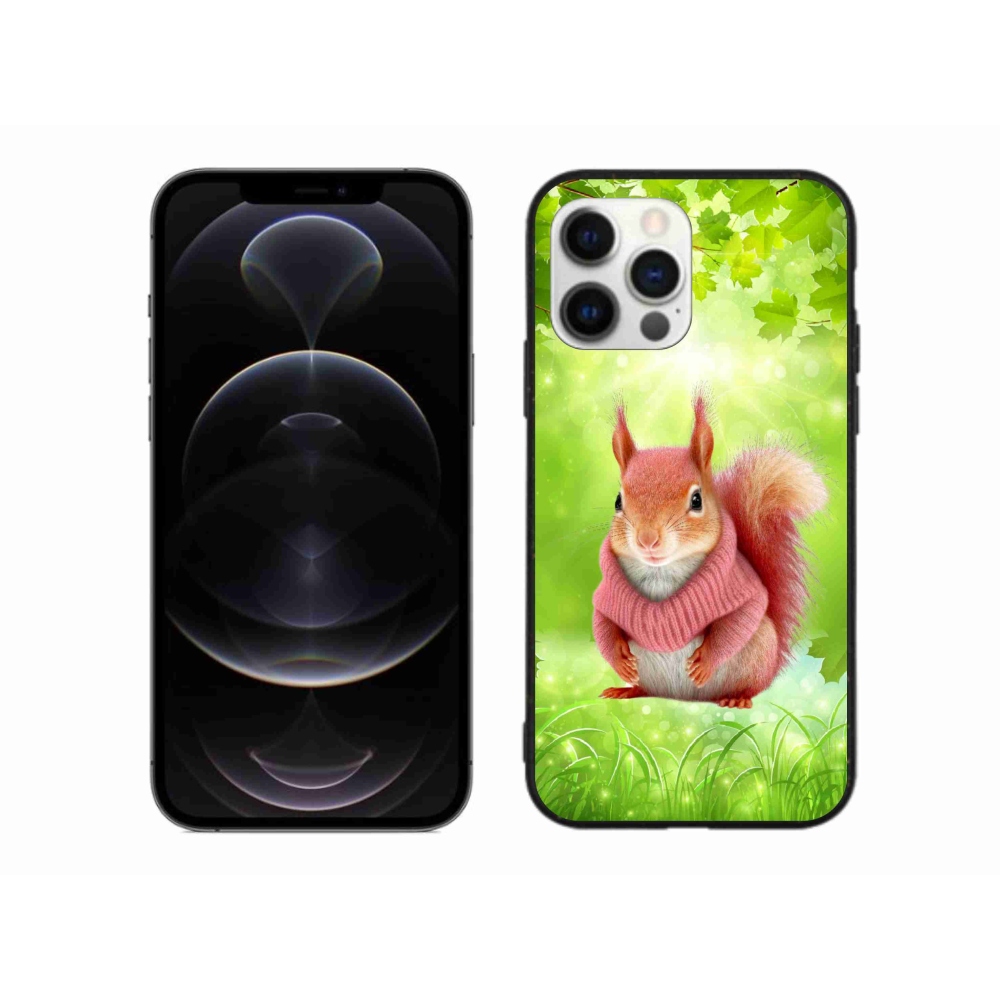 Zselés borítás mmCase iPhone 12 Pro Max készülékhez - mókus pulóverben