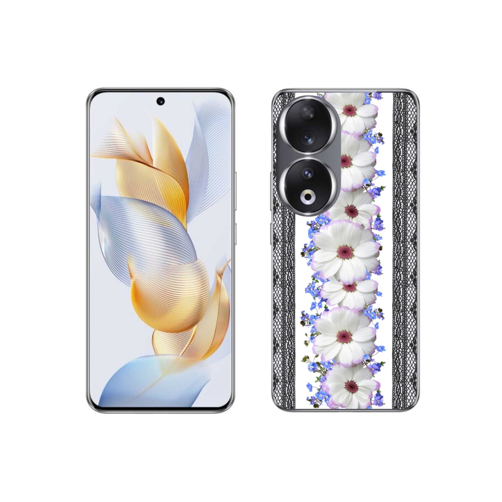 Zselés borító mmCase a Honor 90 - virágokhoz 8