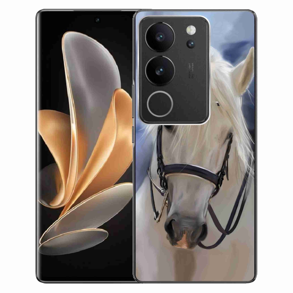 Gél borítás mmCase a Vivo V29 5G - fehér ló Vivo V29 5G - fehér ló
