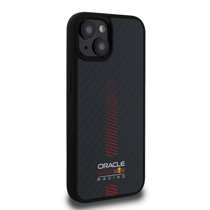 Red Bull Carbon Powerbar MagSafe MagSafe hátlap iPhone 13-hoz Fekete