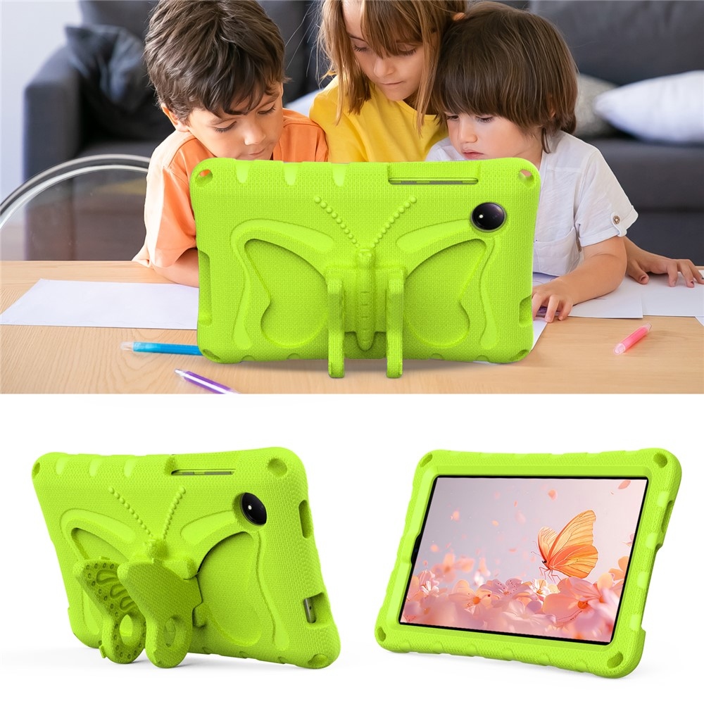 Gyerekek Pillangó EVA tartós tok pánttal Xiaomi Redmi Pad SE 8.7 tablethez - zöld
