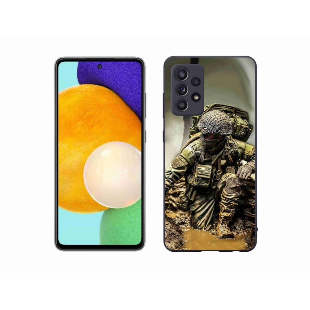 Zselés borítás mmCase Samsung Galaxy A52/A52 5G - katonás