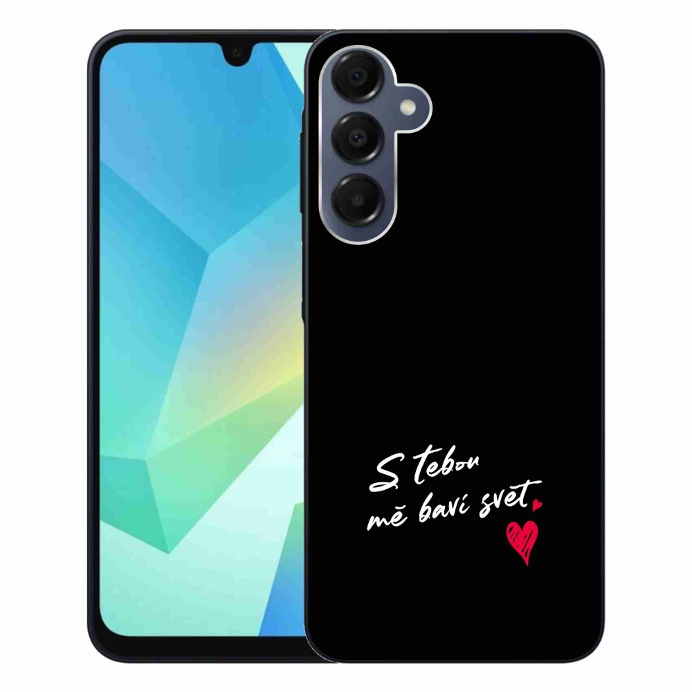 Gél borítás mmCase Samsung Galaxy A16 4G/5G - text in love 1 fekete háttér