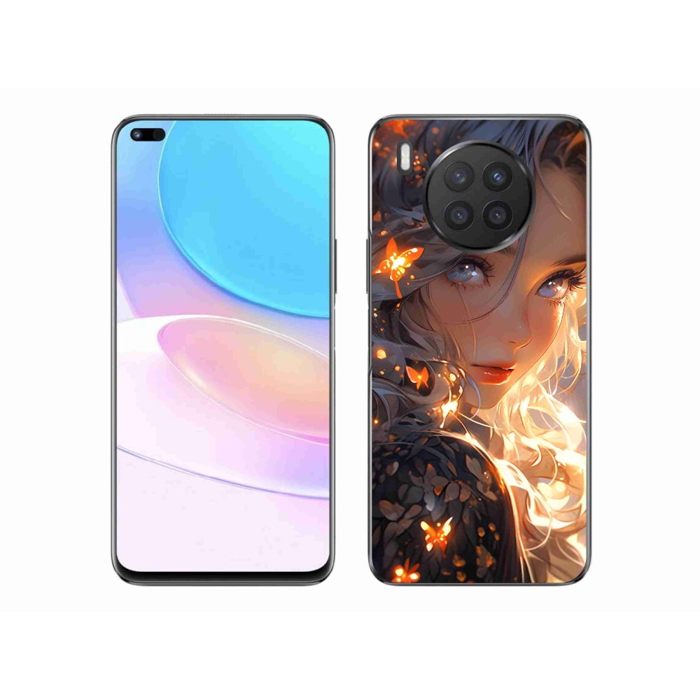 Gél borító mmCase a Honor 50 Lite készülékhez - lány és pillangók