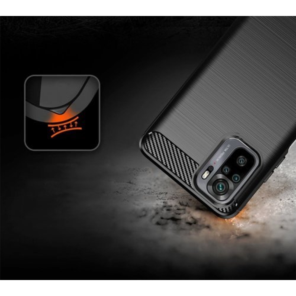 Szénálló zselés tok Xiaomi Redmi Note 10 4G/Redmi Note 10S/Poco M5s - fekete