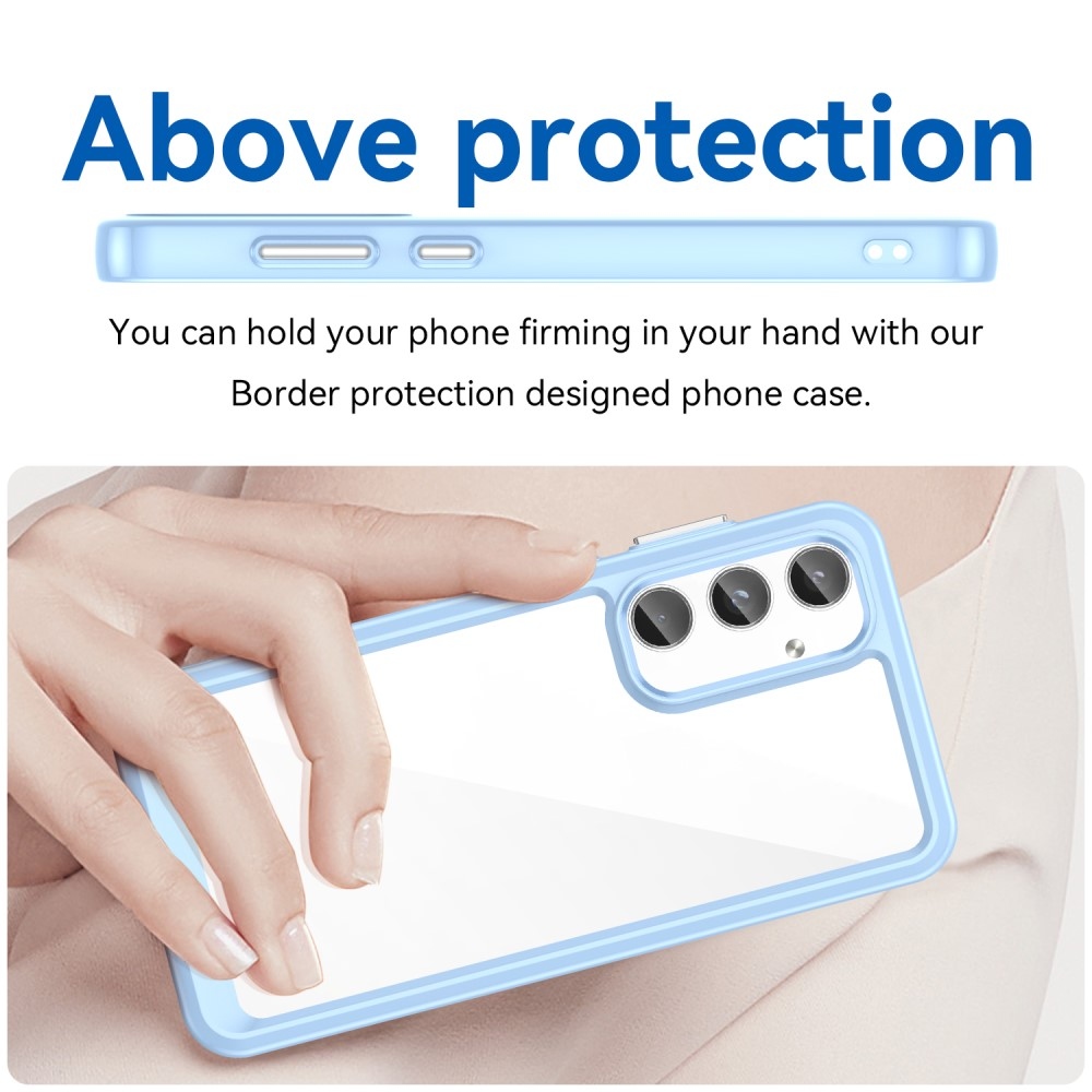 Gél tok kemény hátlappal Samsung Galaxy A55 5G készülékhez - kék