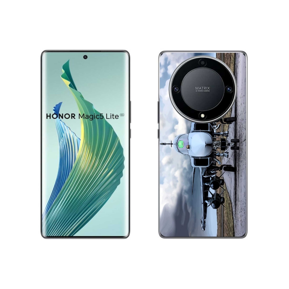 Gél borítás mmCase a Honor Magic 5 Lite 5G számára - katonai repülőgépek