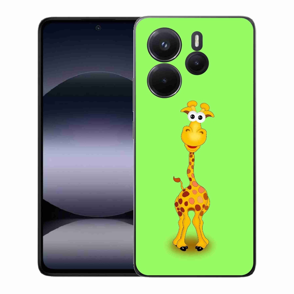 Gél borítás mmCase a Xiaomi Redmi Note 14-hez - rajzfilm zsiráf