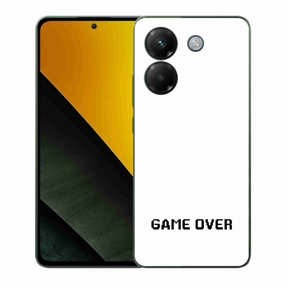 Gél borító mmCase a Xiaomi Poco M7 Pro 5G-hez - játék fehér háttérrel