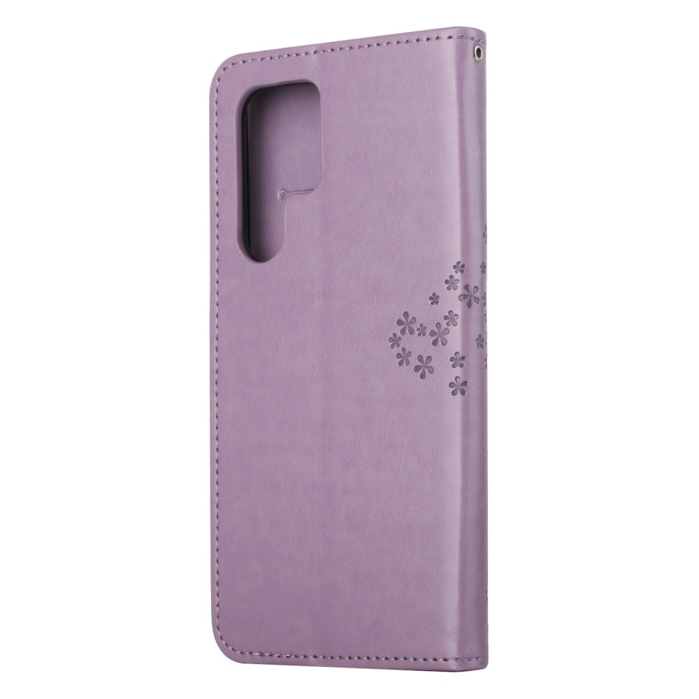 Fa könyv tok Samsung Galaxy S24 Ultra készülékhez - világos lila