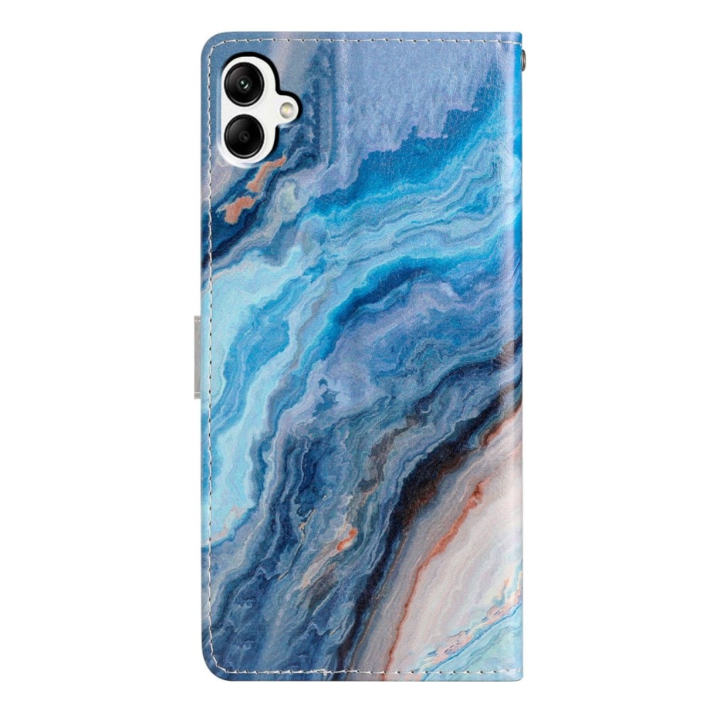 Egyedi könyvtáska Samsung Galaxy A06 4G - kék márvány