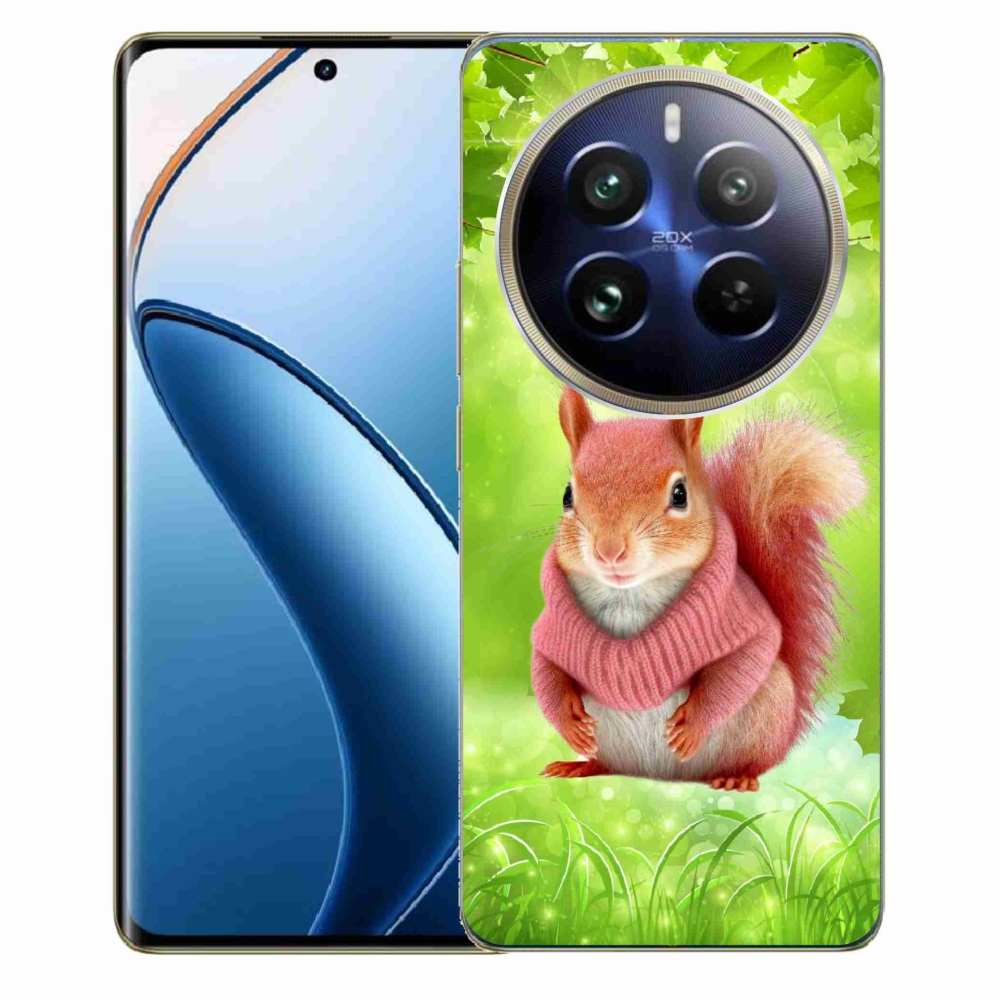 Zselés borítás mmCase a Realme 12 Pro 5G/12 Pro+ 5G számára - mókus pulóverben