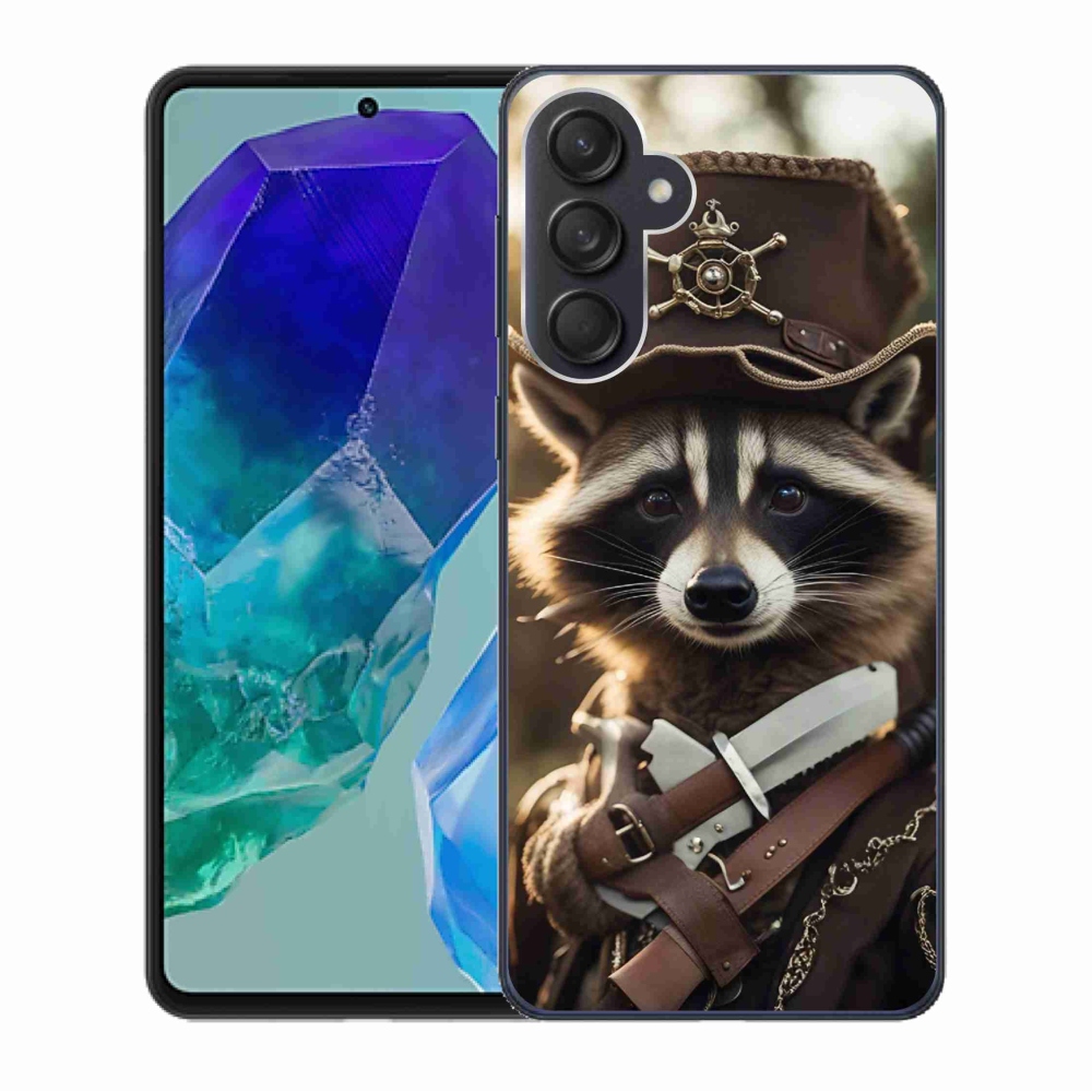 Zselés borító mmCase Samsung Galaxy M55 5G - mosómedve egyenruhában
